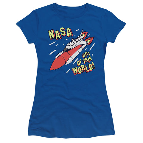 Nasa/out Of This World-s/s Junior Sheer-royal Blue-sm