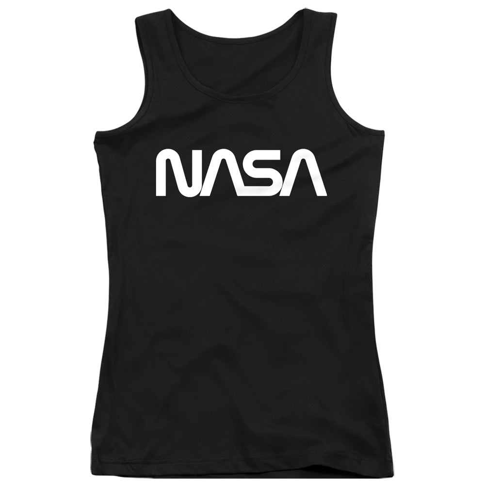 Nasa/worm Logo-juniors Tank Top  -black-sm
