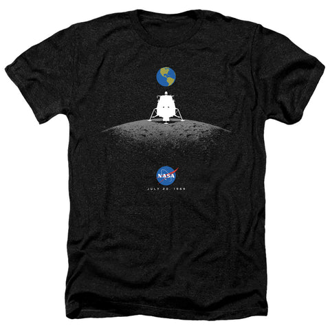 Nasa/moon Landing Simple-adult Heather-black-sm