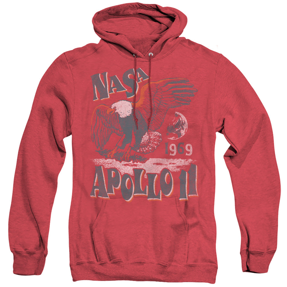 Nasa/apollo 11-adult Heather Hoodie-red-sm