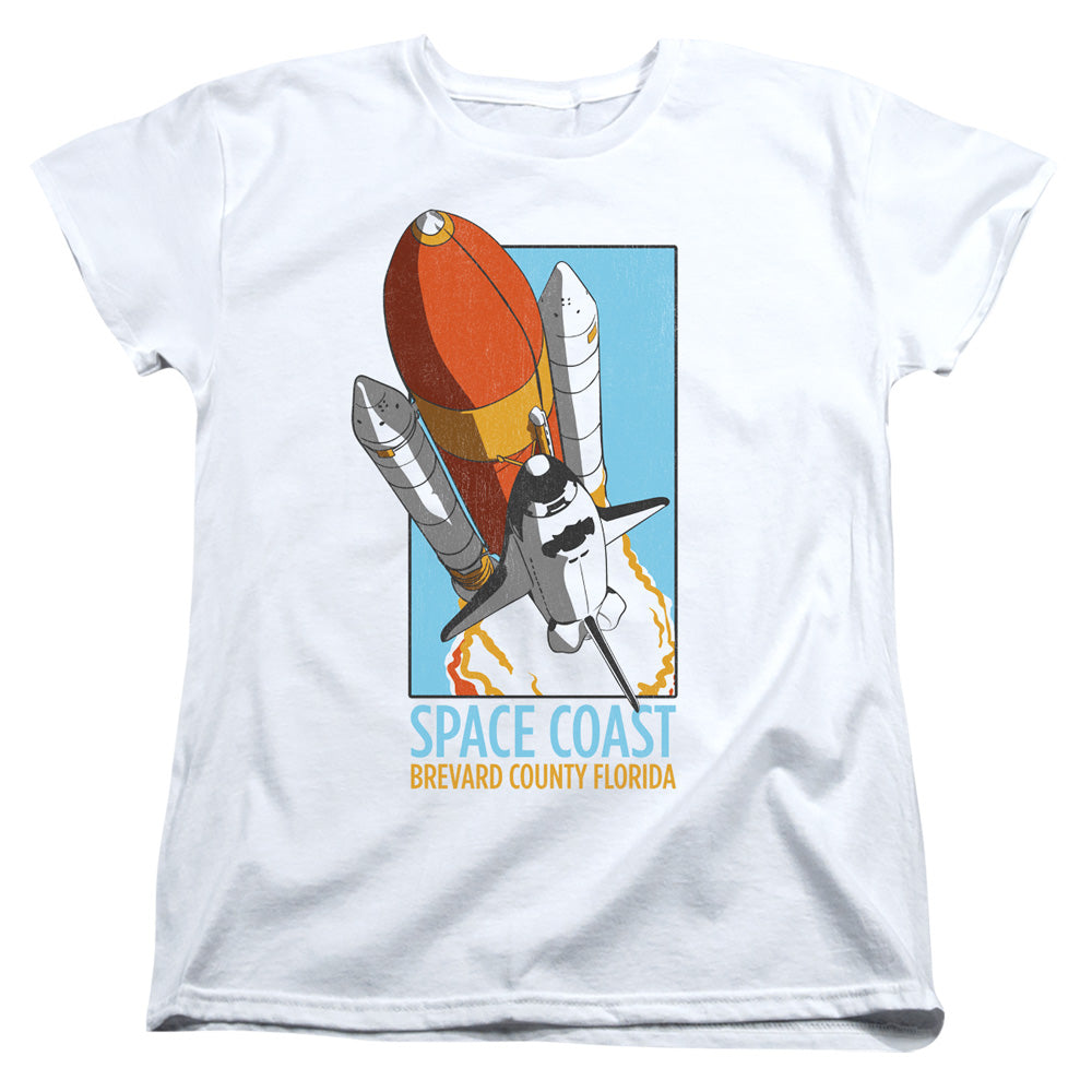 Nasa/space Coast-s/s Women's Tee-white-sm