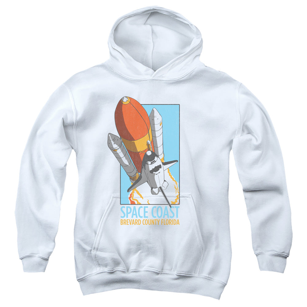 Nasa/space Coast-youth Pull-over Hoodie-white