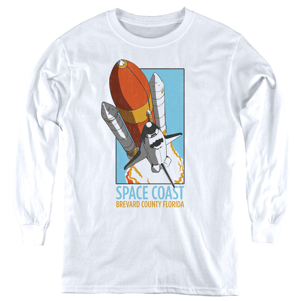 Nasa/space Coast-youth Long Sleeve-white