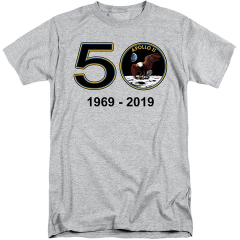 Nasa/apollo 11 50th-s/s Adult Tall 18/1-athletic Heather-xl