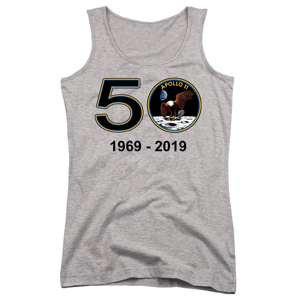Nasa/apollo 11 50th-juniors Tank Top  -athletic Heather