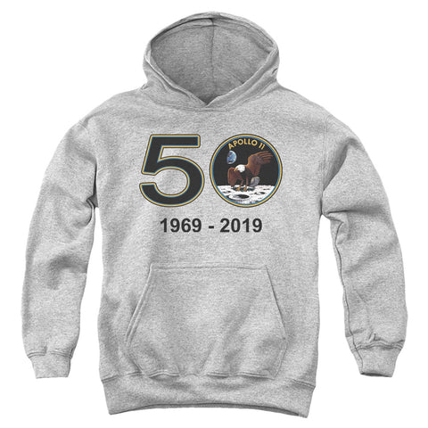 Nasa/apollo 11 50th-youth Pull-over Hoodie-athletic Heather-sm