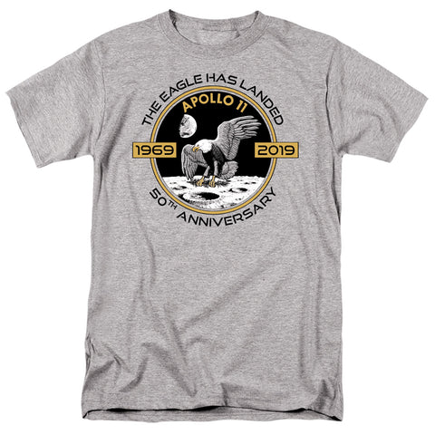 Nasa/apollo Circle 50th-s/s Adult 18/1-athletic Heather-sm