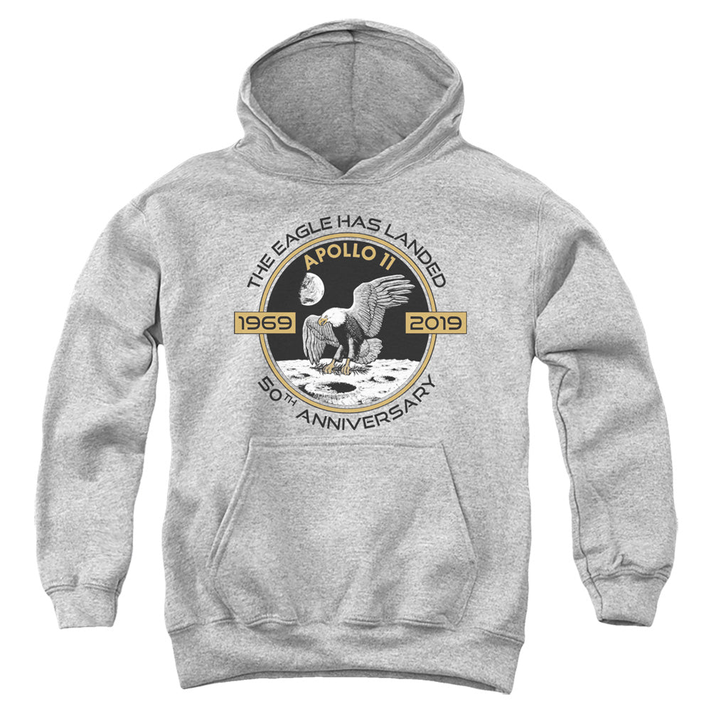 Nasa/apollo Circle 50th-youth Pull-over Hoodie-athletic Heather