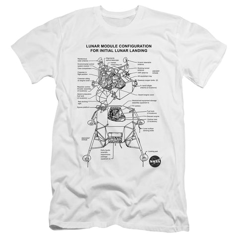 Nasa/lunar Module Diagram-s/s Adult 30/1-white-sm