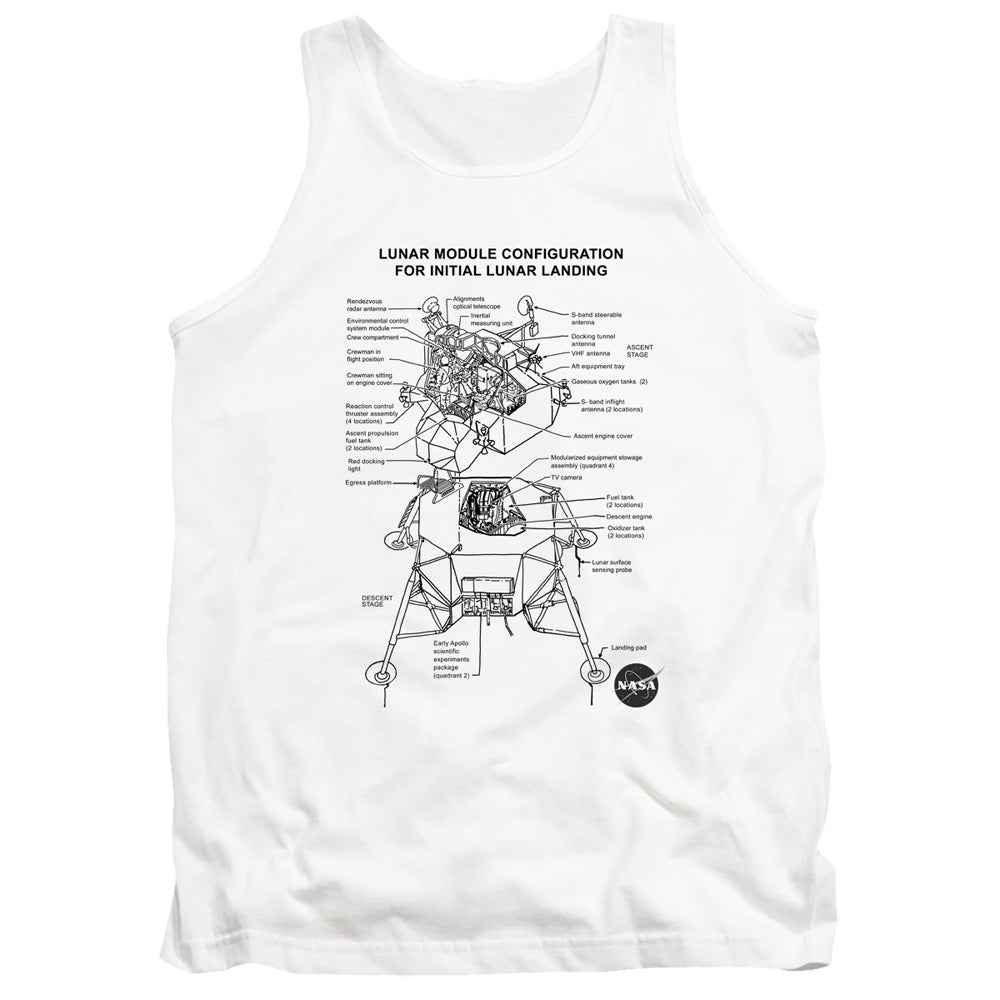 Nasa/lunar Module Diagram-adult Tank-white-sm