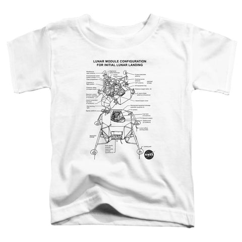Nasa/lunar Module Diagram-s/s Toddler Tee-white