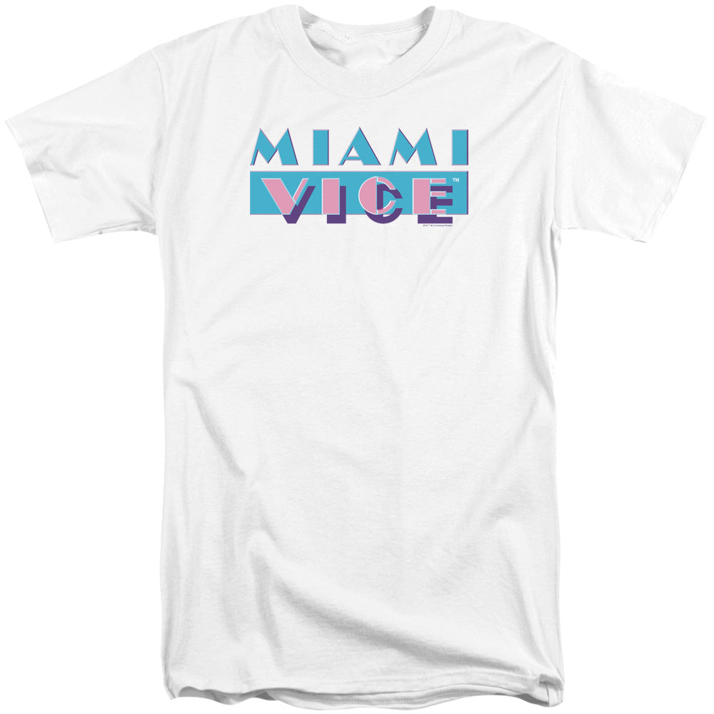Miami Vice/logo-s/s Adult Tall-white