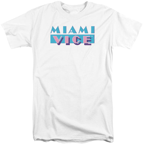 Miami Vice/logo-s/s Adult Tall-white