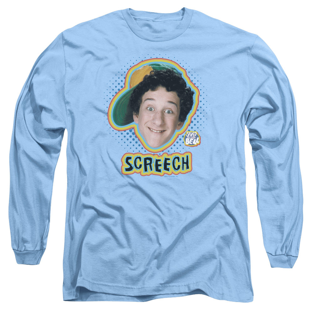 Saved By The Bell/screech - L/s Adult 18/1 - Carolina Blue