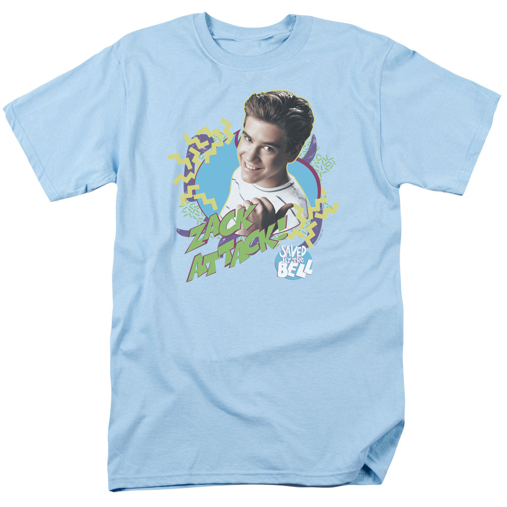Saved By The Bell/zack Attack - S/s Adult 18/1 - Light Blue