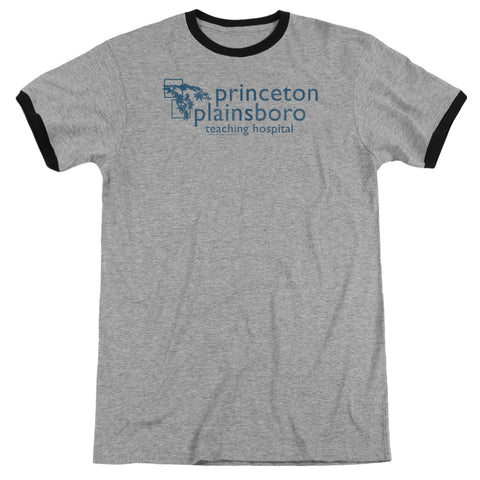 House/princeton Plainsboro - Adult Ringer - Heather/black