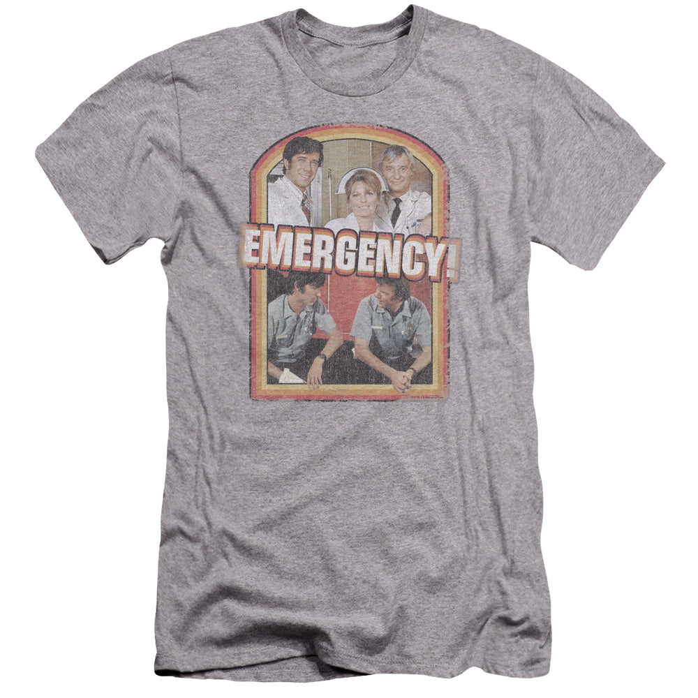 Emergency/retro Cast-premuim Canvas Adult Slim Fit 30/1-athletic Heather
