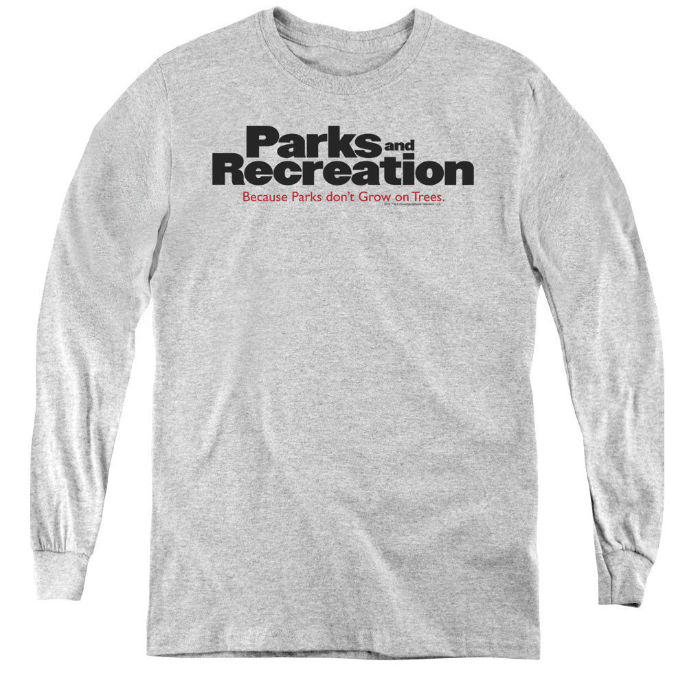 Parks And Rec/logo-youth Long Sleeve Tee-athletic Heather