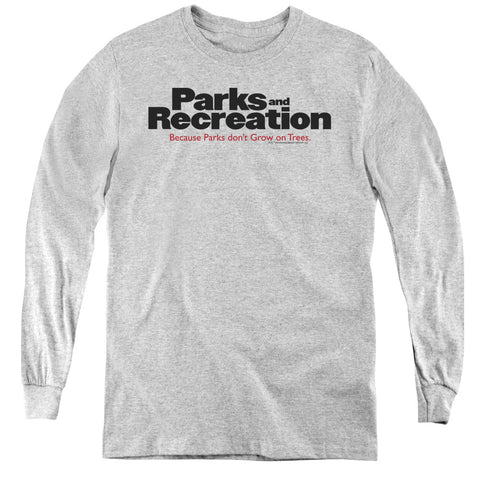Parks And Rec/logo-youth Long Sleeve Tee-athletic Heather