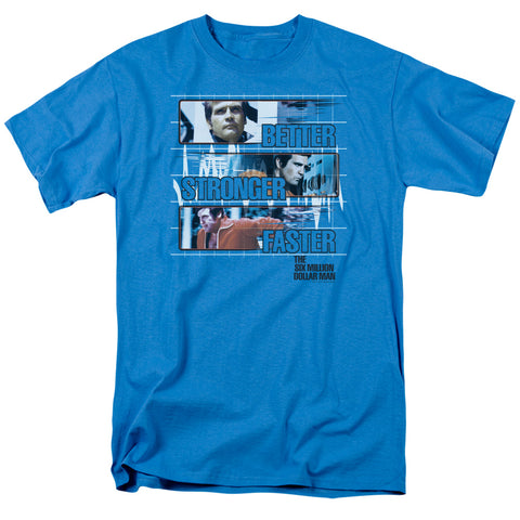 Six Million Dollar Man/better Stronger Faster-s/s Adult 18/1-turquoise
