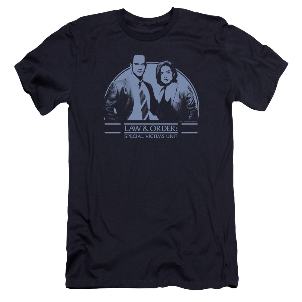 Law Order Svu/elliot And Olivia-premuim Canvas Adult Slim Fit 30/1-navy