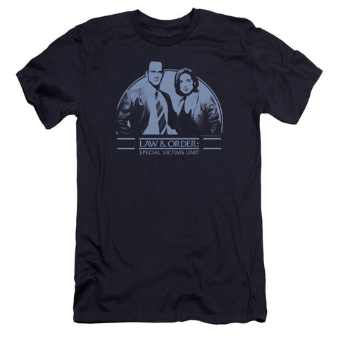 Law Order Svu/elliot And Olivia-premuim Canvas Adult Slim Fit 30/1-navy