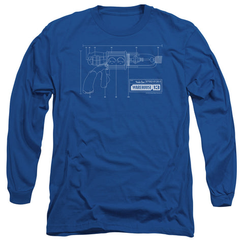Warehouse 13/tesla Gun - L/s Adult 18/1 - Royal Blue