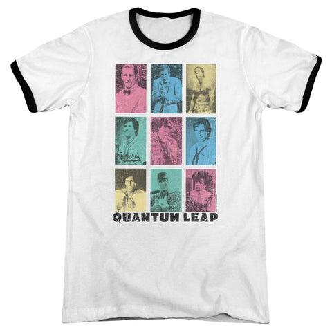 Quantum Leap/faces Of Sam - Adult Ringer - White/black