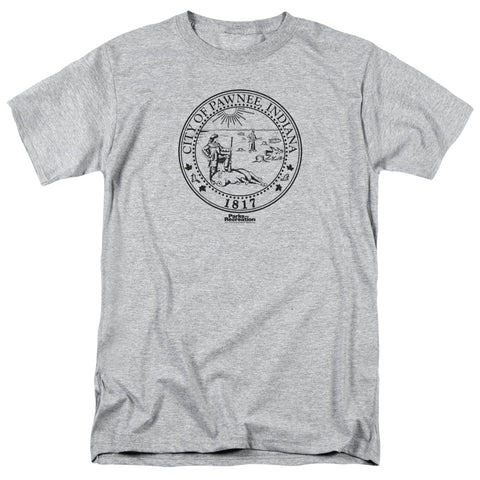 Parks And Rec/pawnee Seal - S/s Adult 18/1 - Athletic Heather