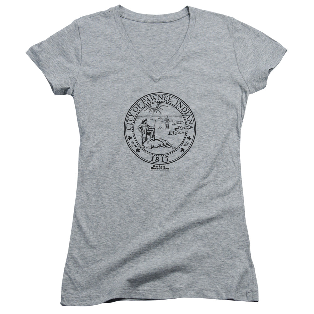 Juniors Sheer Cap Sleeve V-Neck