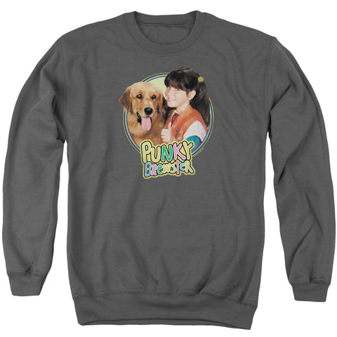 Punky Brewster/punky & Brandon - Adult Crewneck Sweatshirt - Charcoal