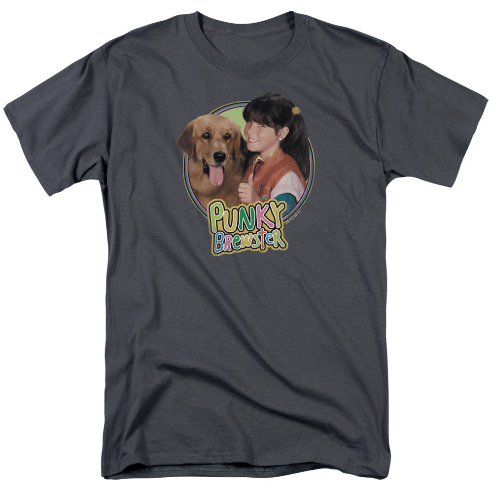Punky Brewster/punky & Brandon - S/s Adult 18/1 - Charcoal