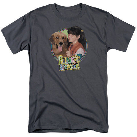 Punky Brewster/punky & Brandon - S/s Adult 18/1 - Charcoal