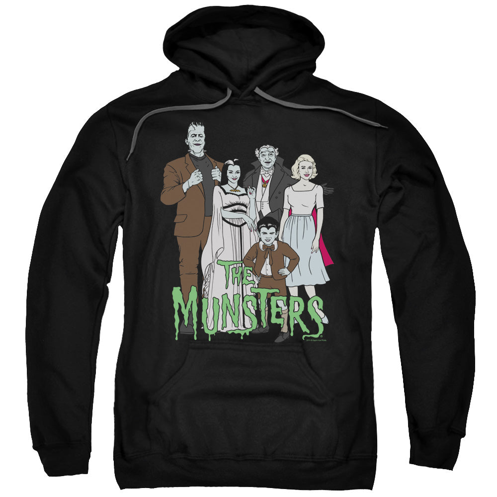 The Munsters/the Family-adult Pull-over Hoodie-black