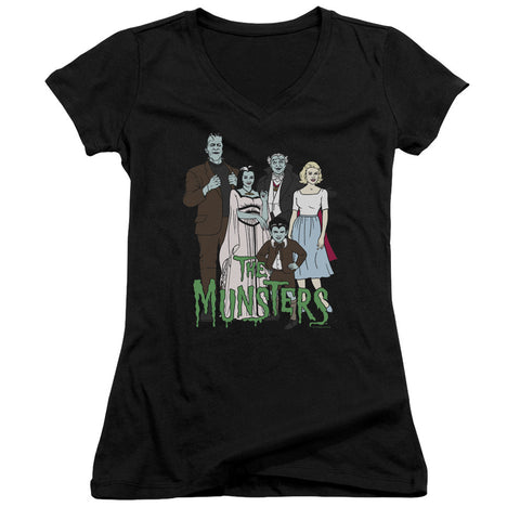 Juniors Sheer Cap Sleeve V-Neck
