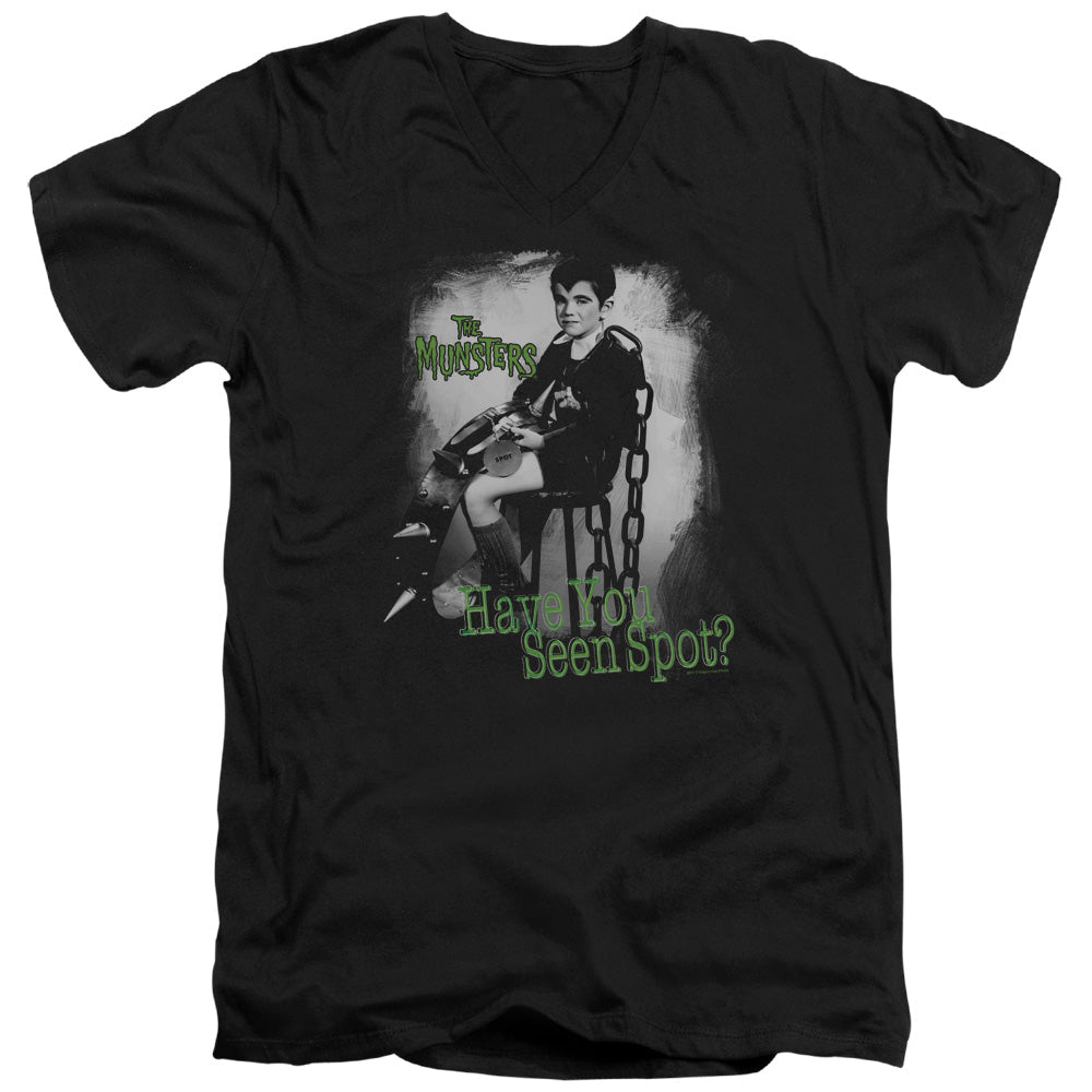 The Munsters/have You Seen Spot - S/s Adult V-neck - Black