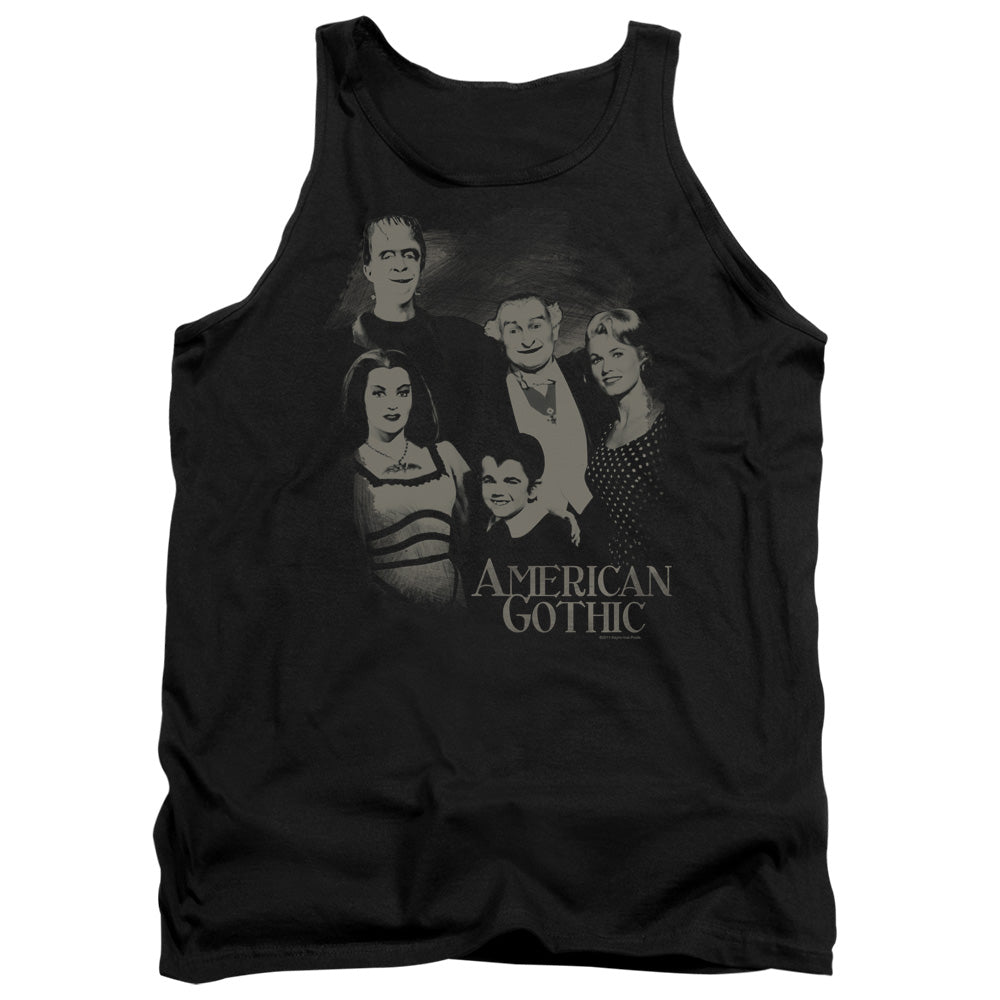 The Munsters/american Gothic - Adult Tank - Black