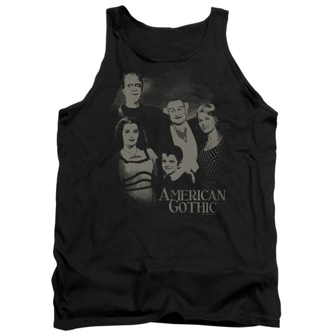 The Munsters/american Gothic - Adult Tank - Black