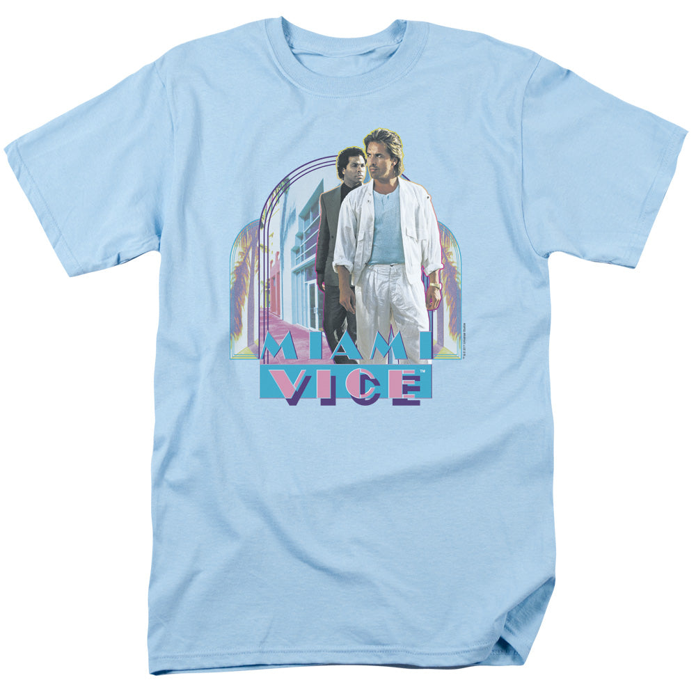 Miami Vice/miami Heat - S/s Adult 18/1 - Light Blue
