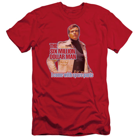 Six Million Dollar Man/spare Parts - S/s Adult 30/1 - Red