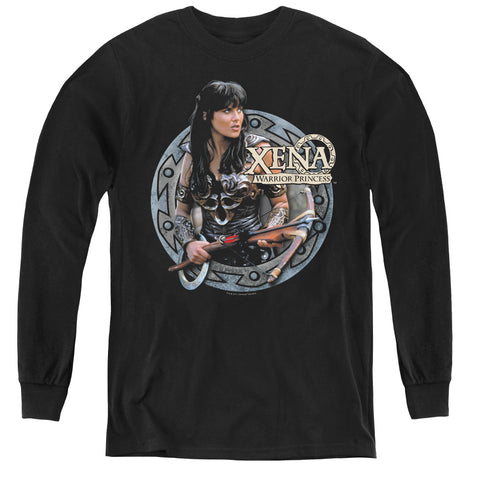 Xena/the Warrior-youth Long Sleeve Tee-black