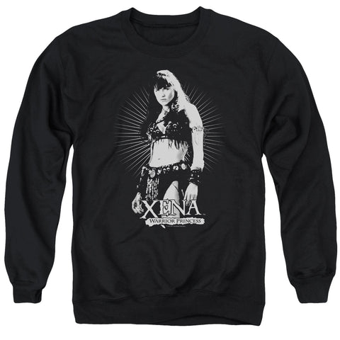 Xena/dont Mess With Me - Adult Crewneck Sweatshirt - Black