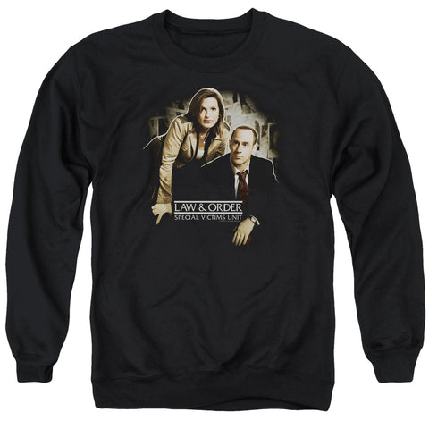 Law And Order Svu/helping Victims - Adult Crewneck Sweatshirt - Black