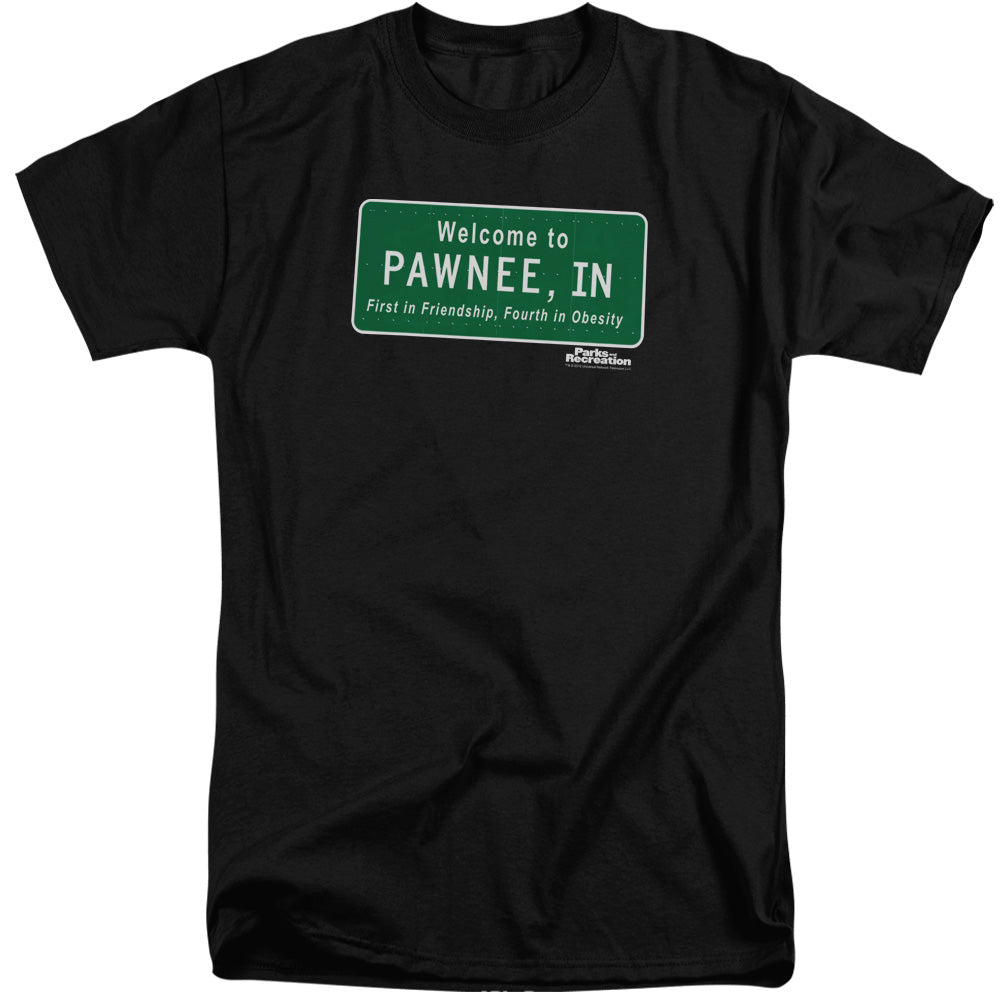 Parks And Rec/pawnee Sign-s/s Adult Tall-black
