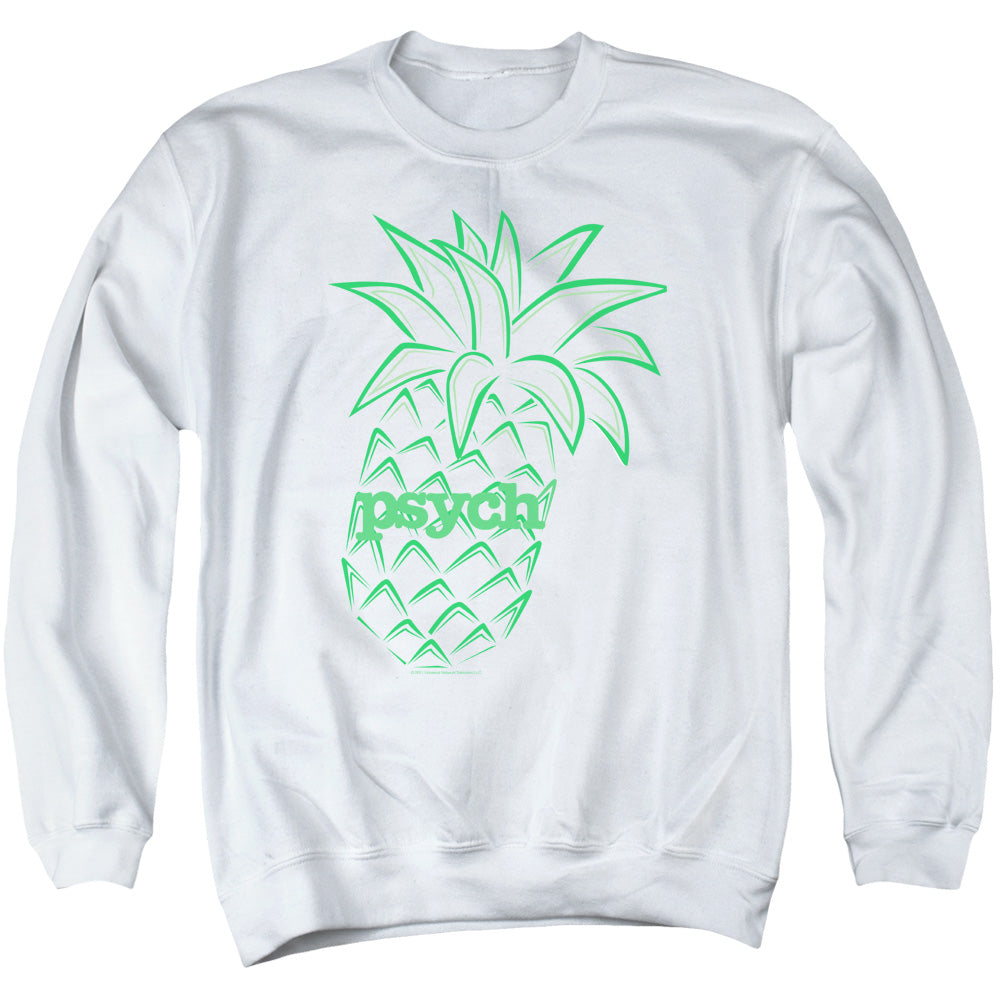 Psych/pineapple - Adult Crewneck Sweatshirt - White