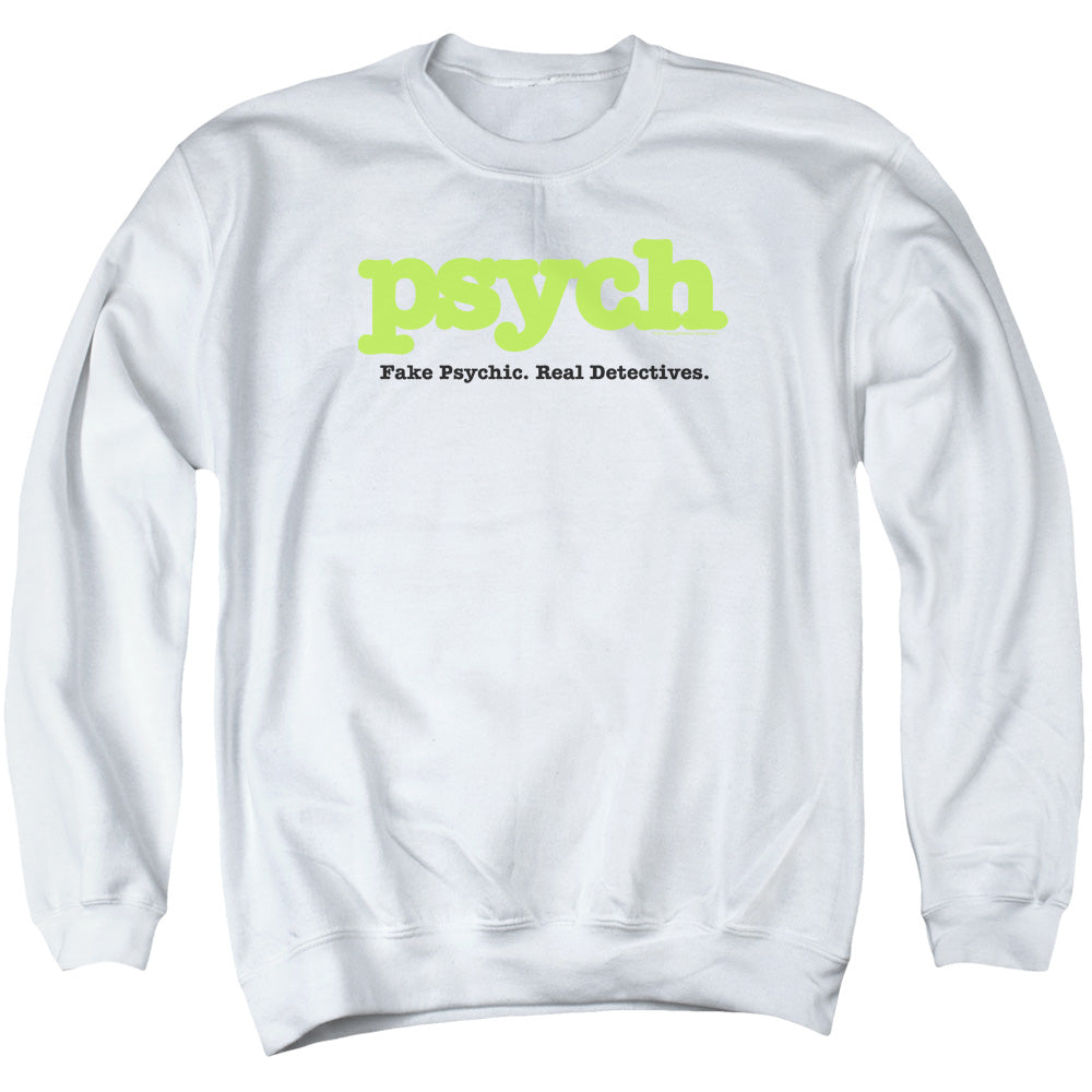 Psych/title - Adult Crewneck Sweatshirt - White
