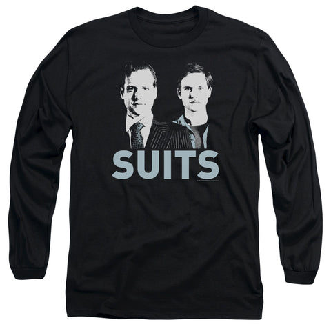 Suits/harvey And Mike - L/s Adult 18/1 - Black
