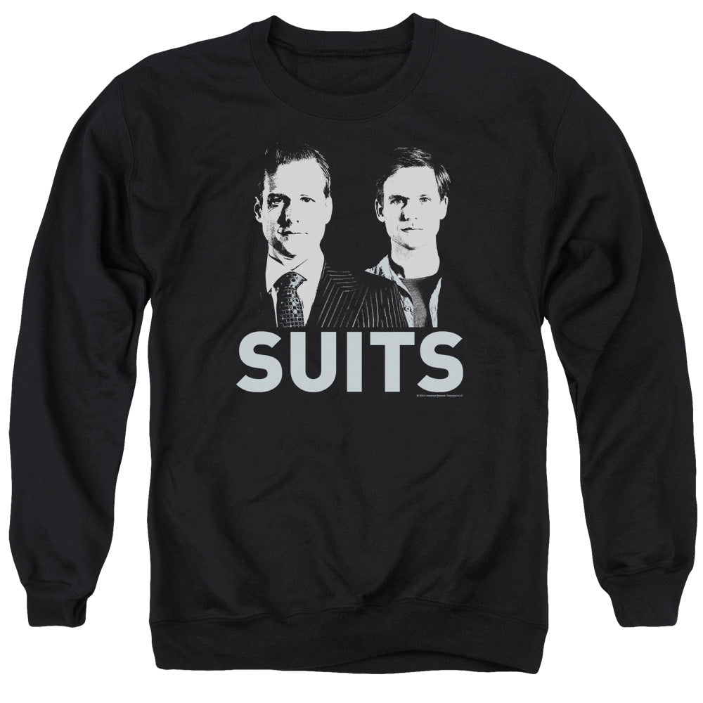 Suits/harvey And Mike - Adult Crewneck Sweatshirt - Black