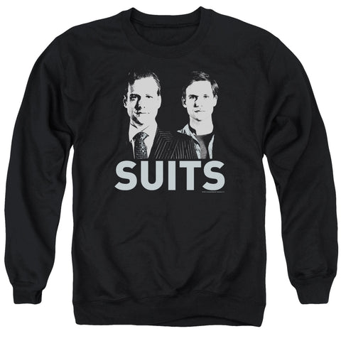 Suits/harvey And Mike - Adult Crewneck Sweatshirt - Black