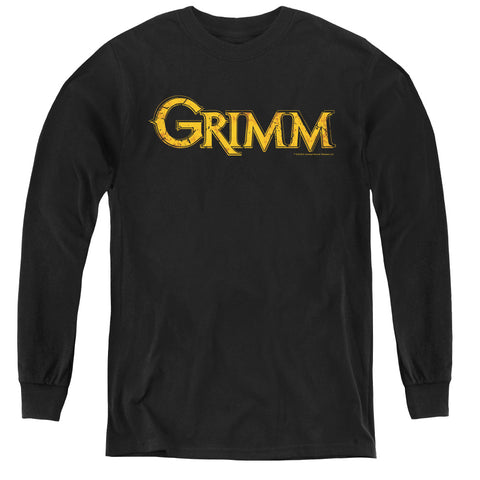 Grimm/gold Logo - Youth Long Sleeve Tee - Black - Lg - Black